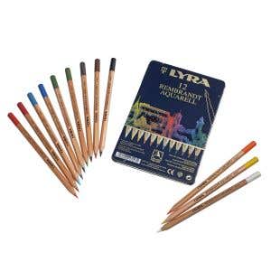 Lyra Pencils Rembrandt Aquarell Tin Case - 12 Assorted colours