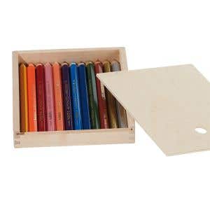 Lyra Pencils colour Giants Lacquered Wooden Box - 12 Assorted colours