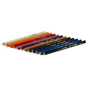 Lyra Pencils Super Ferby Lacquered Triangular - 12 Assorted colours