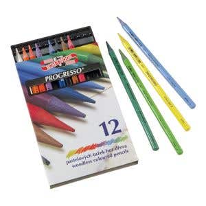 Progresso Woodless coloured Pencils Lacquered Box - 12 Assorted colours