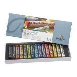 Rembrandt Artists Soft Pastels Large Crayons - 15 Assorted colours