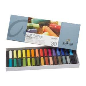 Rembrandt Artists Soft Pastels Small/Half Crayons - 30 Assorted colours
