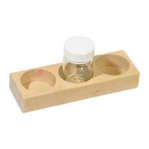 Wooden Holder for 3 Paint Jars w/ Lids 