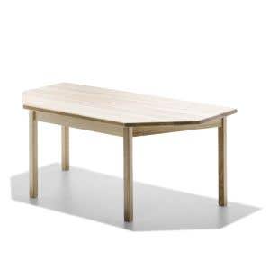 Tafel essen halve achthoek 140x70cm h. 58cm