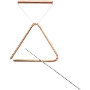 Choroi Triangular Set Bronze Medium Hammered w/ Beater & Handle