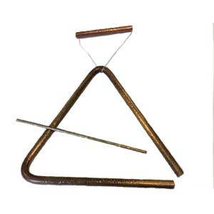 Choroi Triangular Set 10 mmx 20 cm Bronze w/ Mallet & Handle