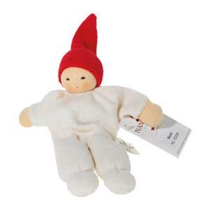 Nanchen Doll Nucki 18 cm - White with Red Hat