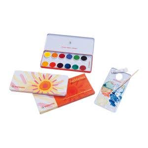 Stockmar Opaque colours 12 colours includes Opaque White. Brush and Mixing Palette