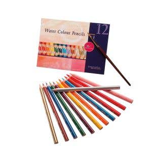 AMS Watercolour  Pencils Box - 12 Assorted colours