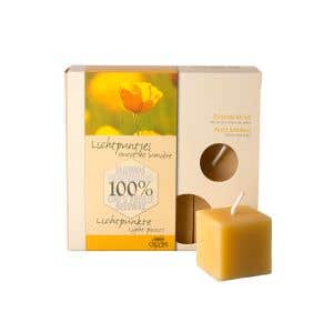 Dipam Cube Candles KK9 3.7x3.7 mm 5 Boxes of 9 Pieces - Beeswax