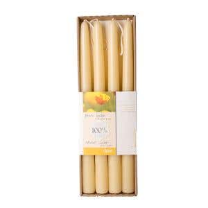 Dipam Beeswax Candles in a Presentation Box B34W 300x22 mm 6 Boxes of 2 pair 24 Pieces - Ivory