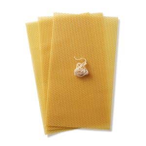 Beeswax Honeycomb Sheets 3 Sheets w/ Wick