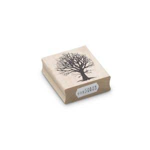 Encaustic Art Stamp - Bush Tree