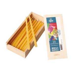 Dipam Beeswax Birthday Candles T 25 Pieces Wooden Box