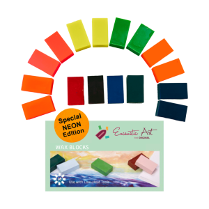 Encaustic Art Special NEON Selection of 16 wax blocks